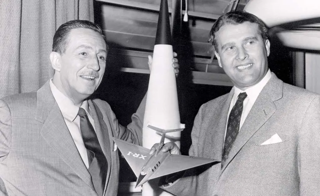 Walt Disney and Werner von Braun